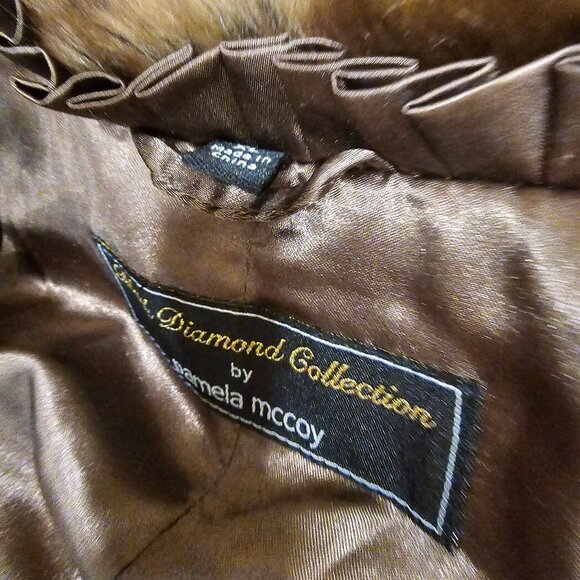 Pamela McCoy Faux Fur Coat Womens XL,  Mid Length Faux Mink - Picture 10 of 15